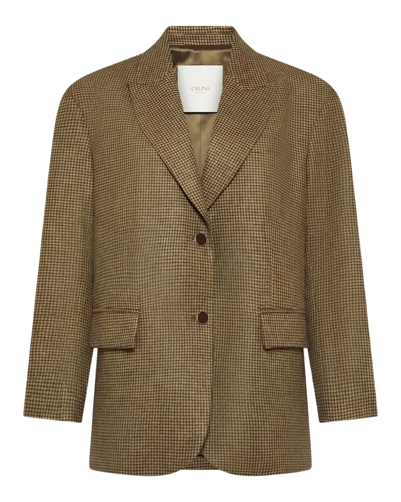 CRUNA Monia Blazer mit Hahnentrittmuster - Braun Braun