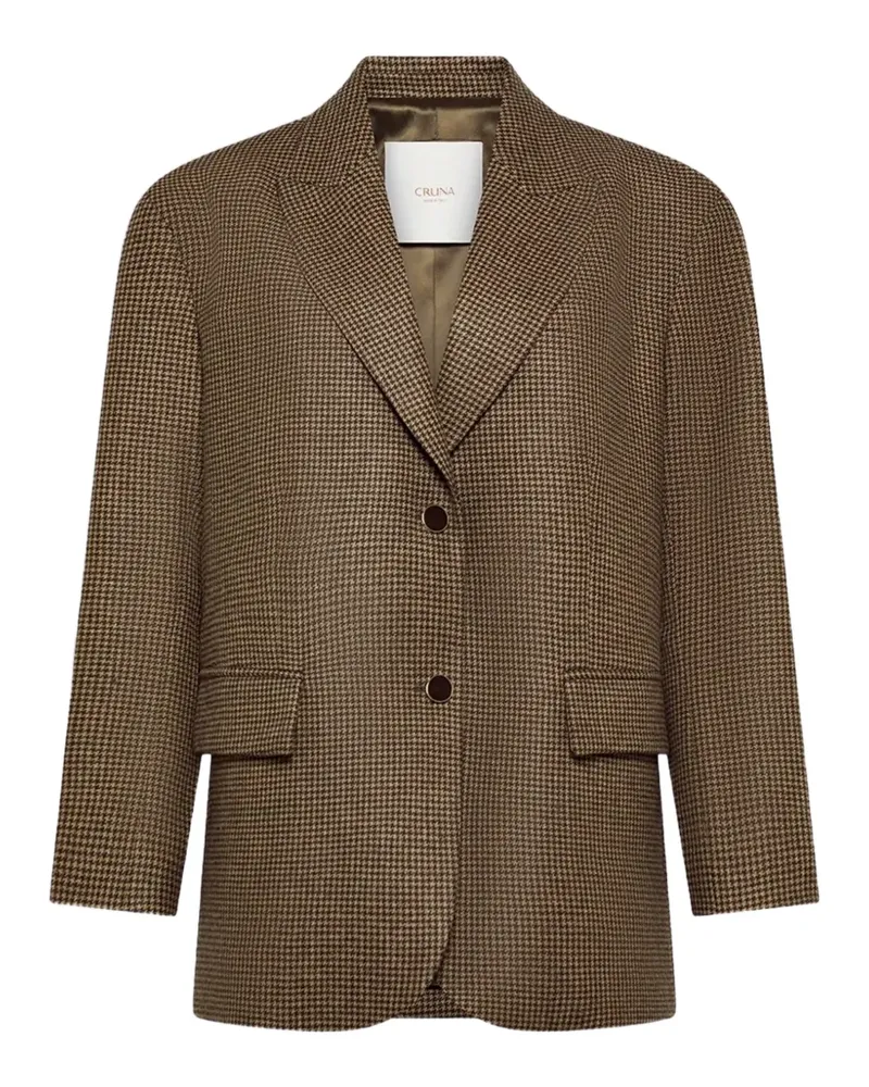 CRUNA Monia Blazer mit Hahnentrittmuster - Braun Braun