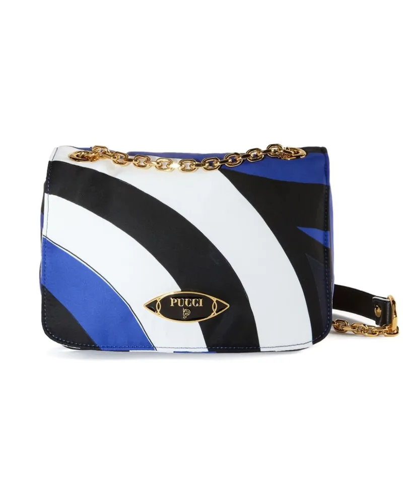 Emilio Pucci Umhängetasche mit grafischem Print - Blau Blau