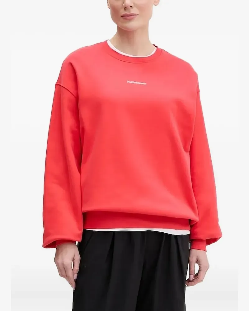 Peak Performance Sweatshirt mit Logo-Print - Rot Rot