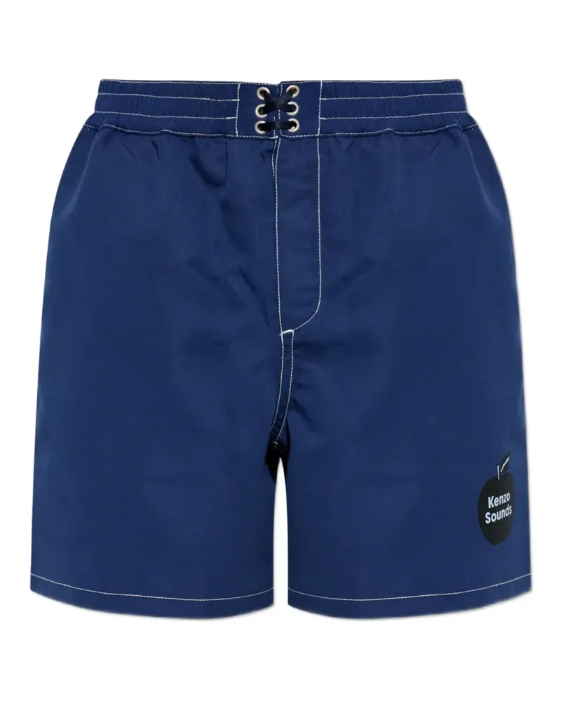 Kenzo Sounds logo-print swim shorts - Blau Blau