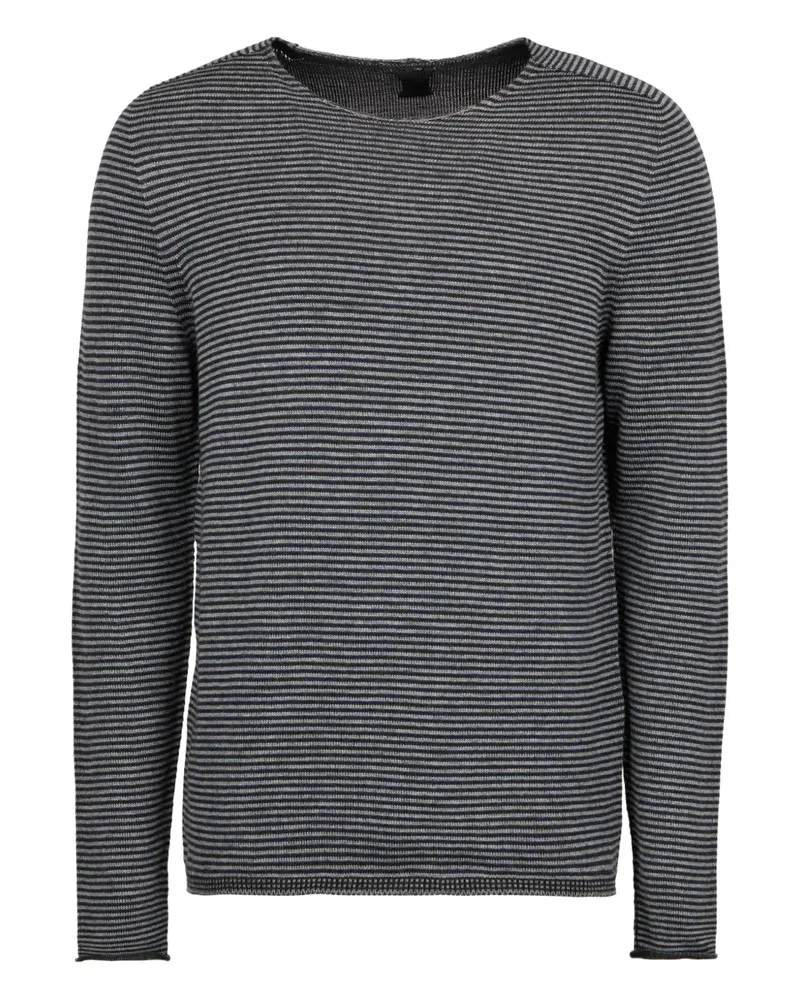 Hannes Roether striped crew-neck sweater - Grau Grau