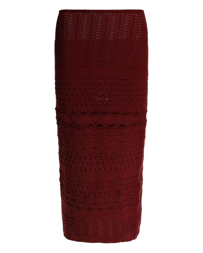 Elie Saab Gehäkelter Rock - Rot Rot