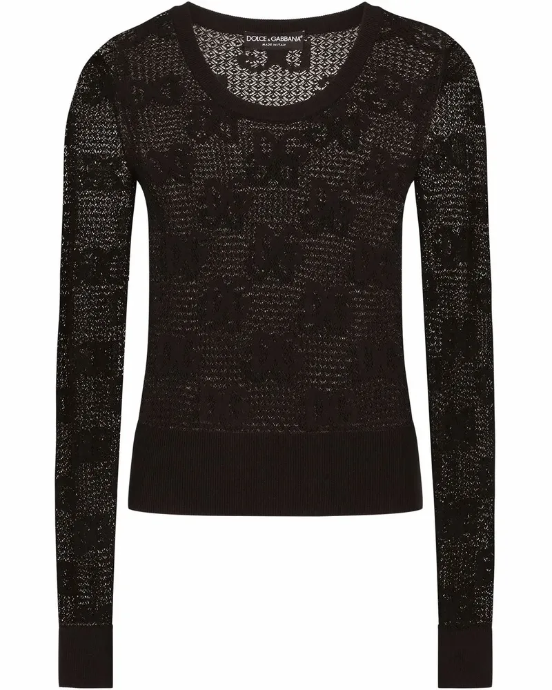 Dolce & Gabbana Pullover mit DG-Logo - Schwarz Schwarz