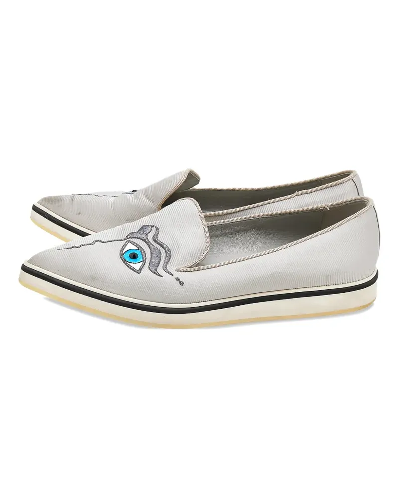 Nicholas Kirkwood Iris eye-motif slip-on loafers - Grau Grau