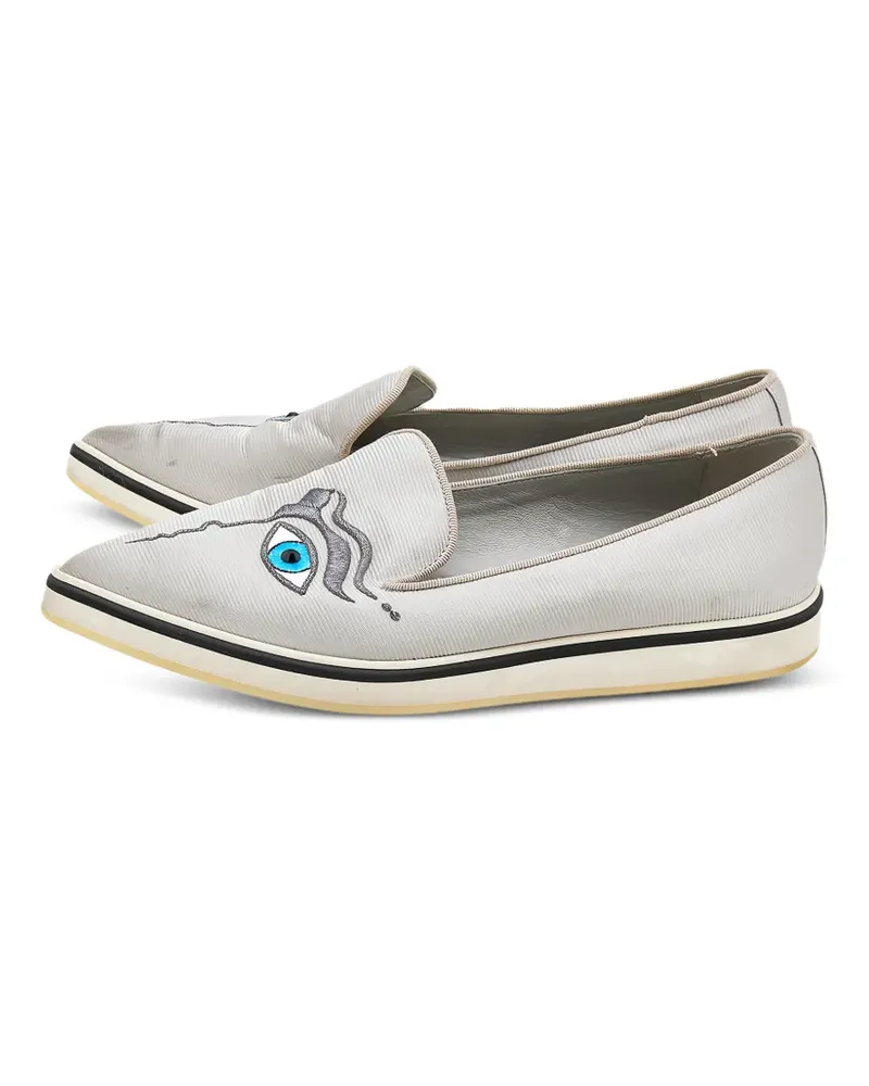 Nicholas Kirkwood Iris eye-motif slip-on loafers - Grau Grau