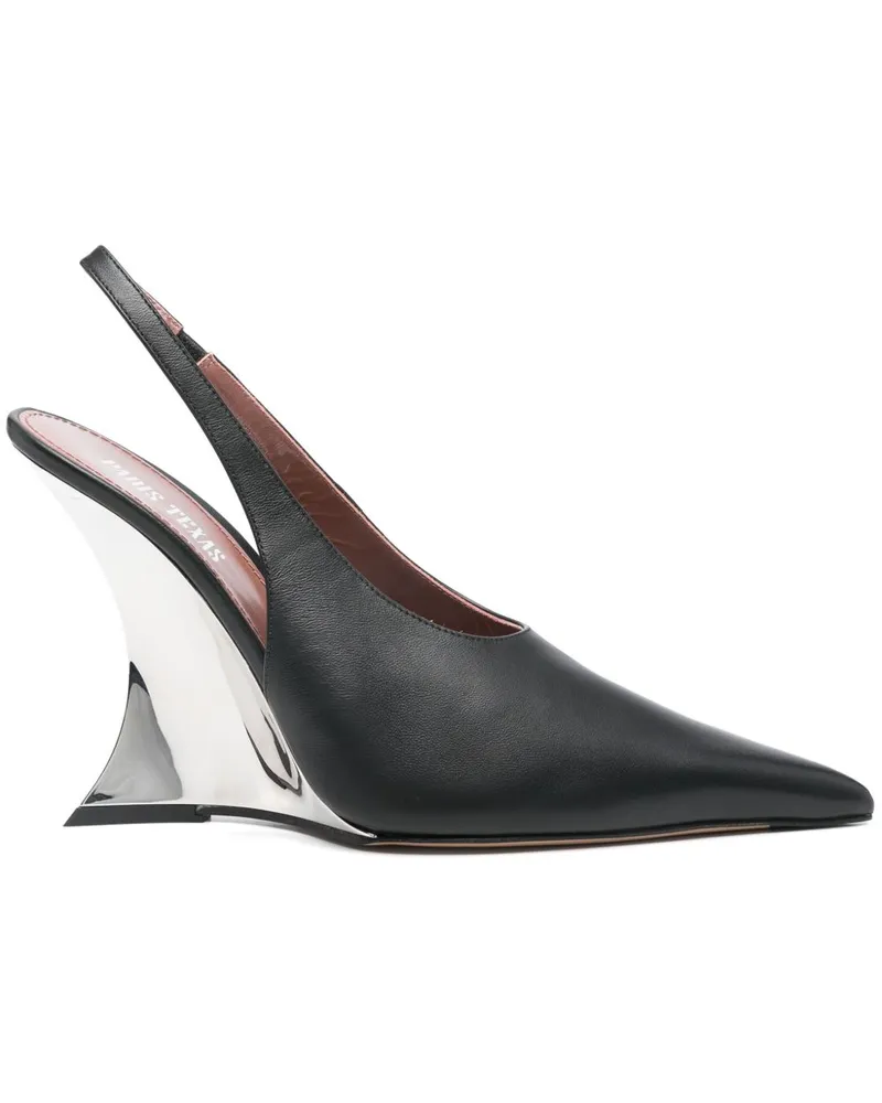 Paris Texas 105 Nina Slingback-Pumps - Schwarz Schwarz