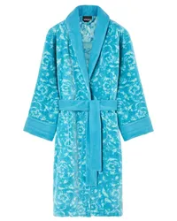 Versace Bademantel aus Barocco-Jacquard Blau