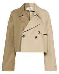 Maison Margiela Cropped-Jacke in Colour-Block-Optik Nude