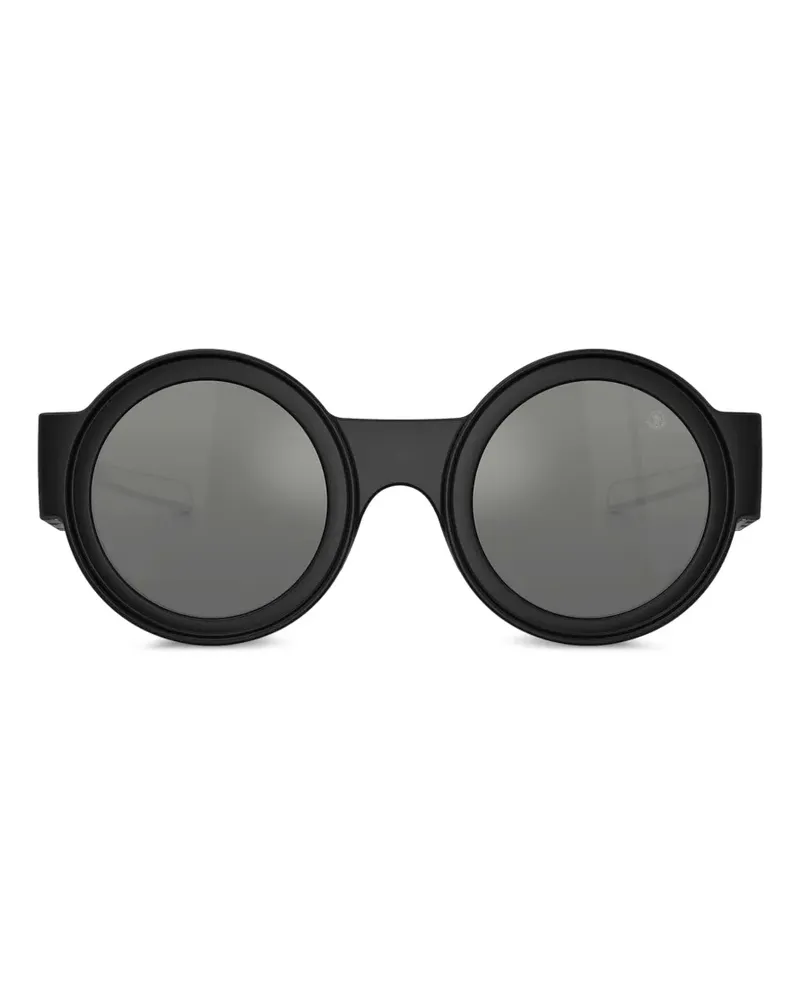 Moncler Modus Sonnenbrille mit rundem Gestell - Schwarz Schwarz