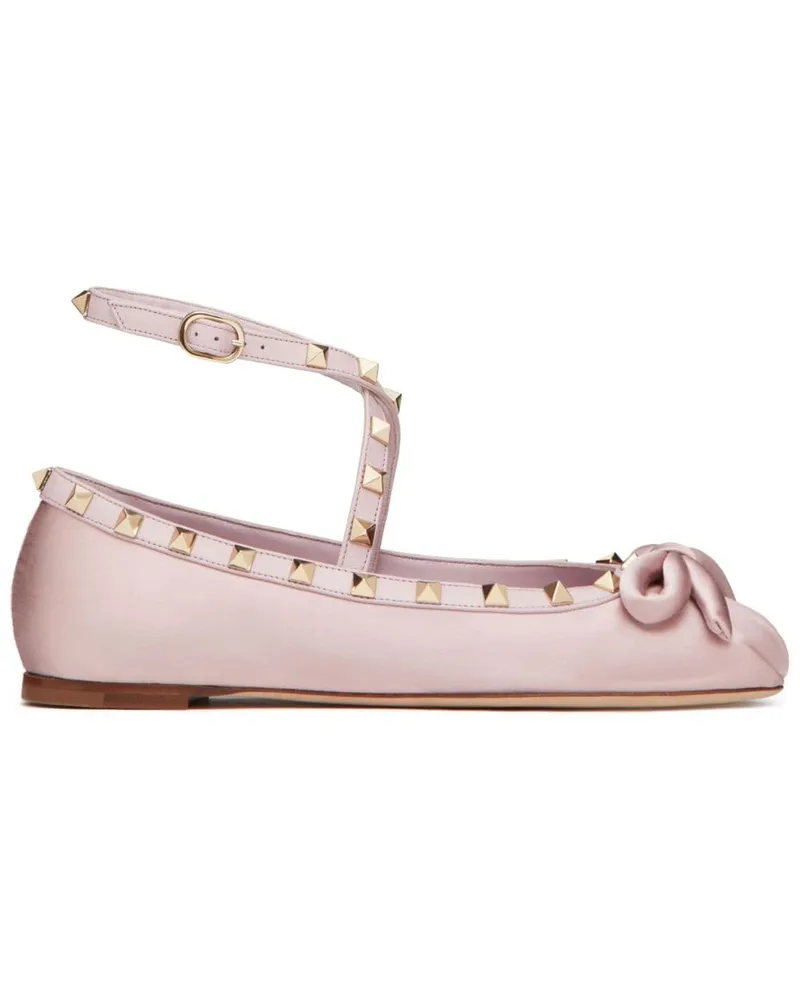 Valentino Garavani Rockstud Ballerinas Rosa