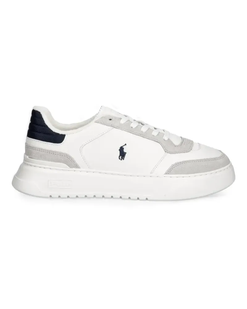Ralph Lauren logo-embroidered panelled sneakers - Weiß Weiß