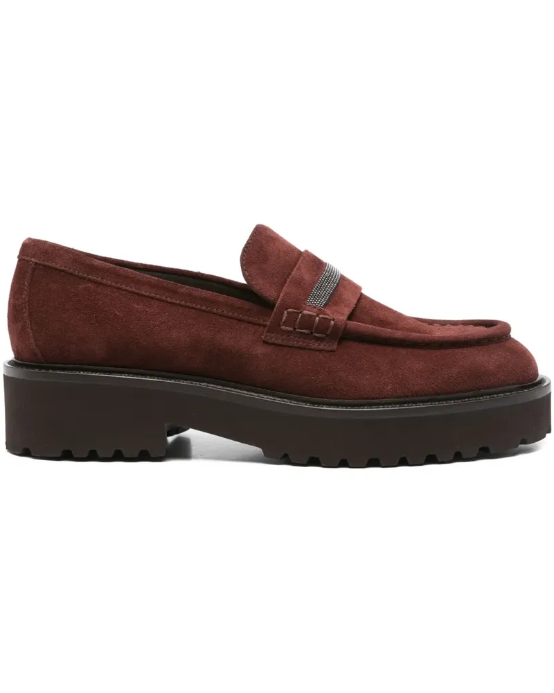 Doucal´s Loafer mit Zierkette - Rot Rot