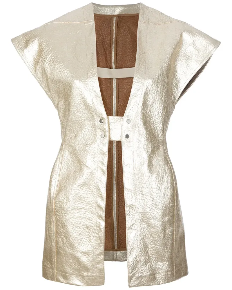Rick Owens metallic leather jacket Metallic