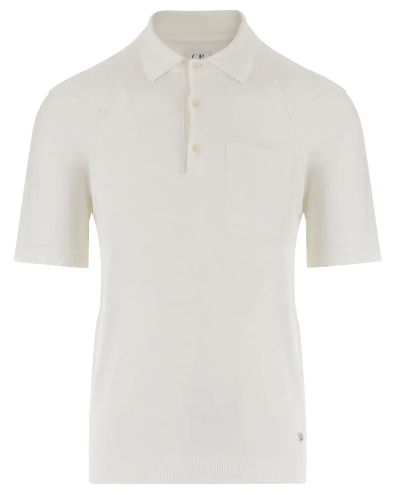 C.P. Company Klassisches Poloshirt - Weiß Weiß