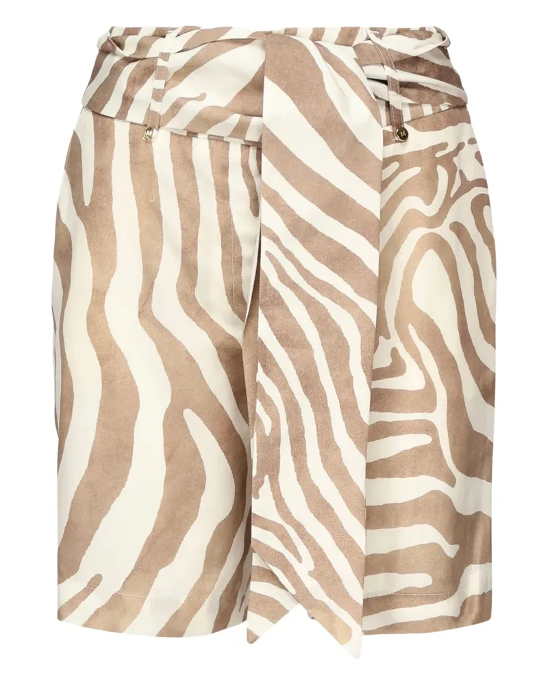 MARCIANO Los Angeles x Guess Shorts mit Zebra-Print - Weiß Weiß