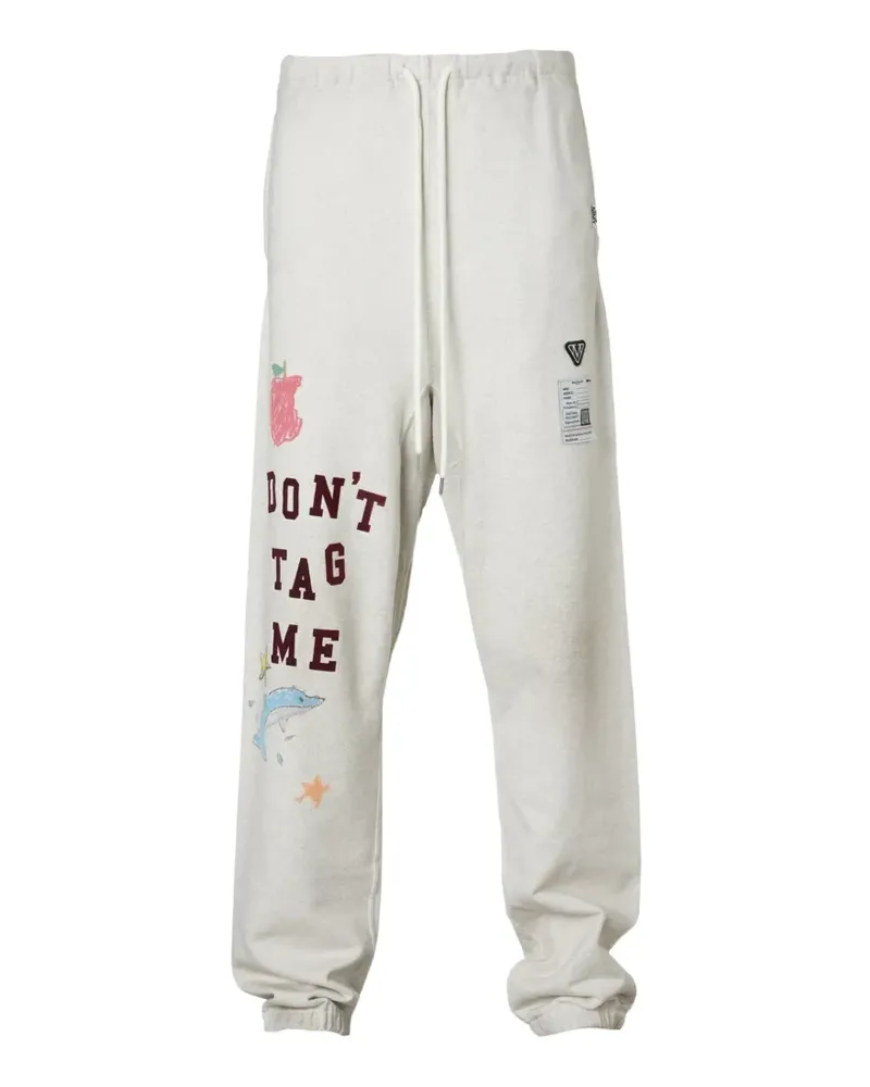 MIHARAYASUHIRO Jogginghose mit Print - Weiß Weiß