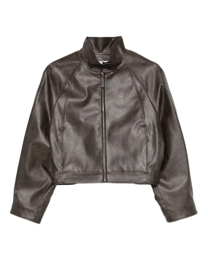 LOW CLASSIC zipped cropped jacket - Braun Braun