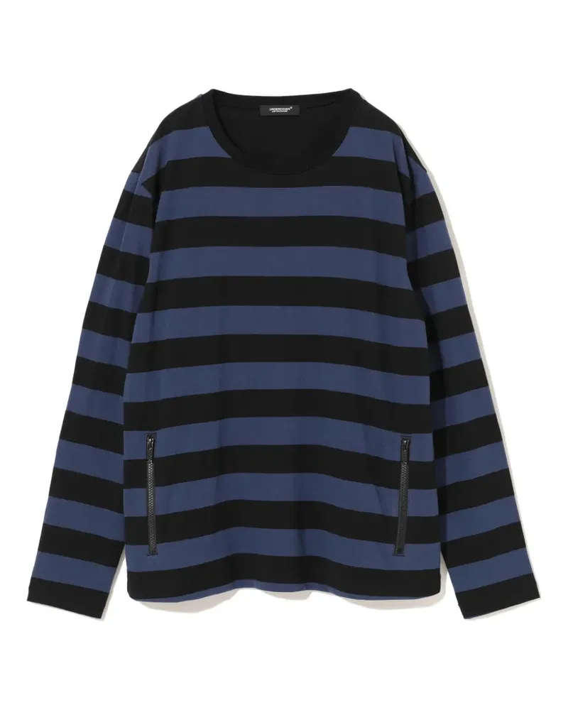 Undercover Gestreifter Pullover - Schwarz Schwarz