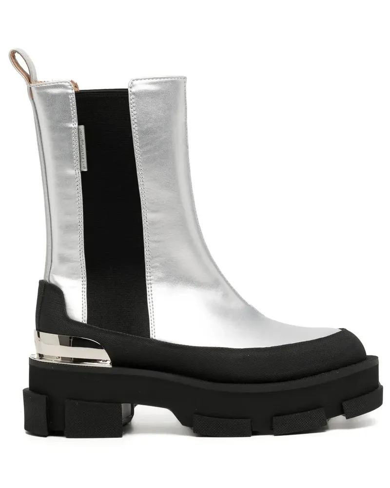 BOTH Stiefeletten im Metallic-Look - Silber Silber