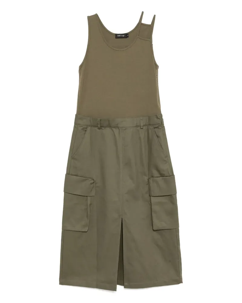 Tout a Coup Ärmelloses Cargo-Midikleid - Grün Grün