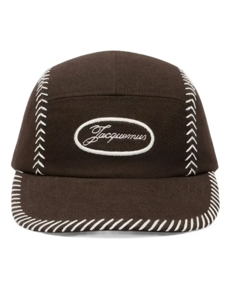Jacquemus Baseballkappe mit Ziernähten - Braun Braun