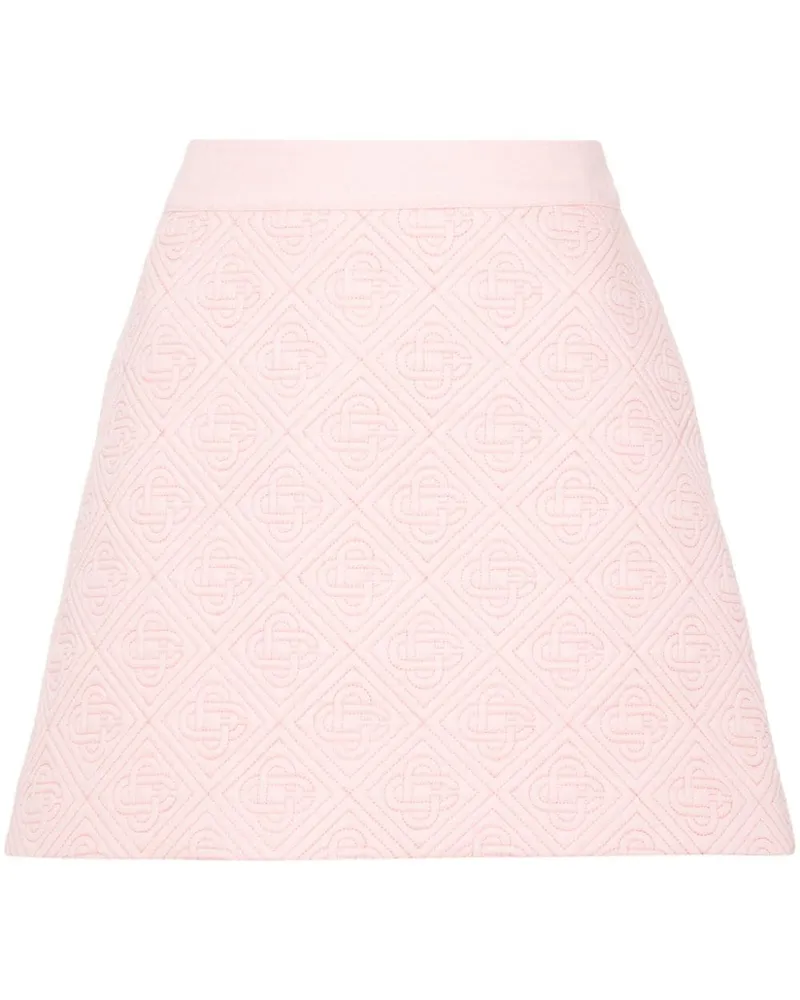 Casablanca Paris Minirock mit Logo-Steppung - Rosa Rosa