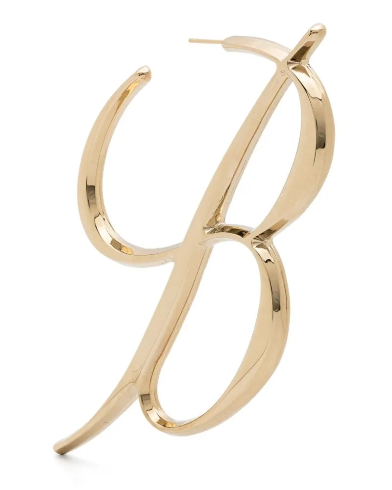 Blumarine Einzelner Ohrring mit B-Monogramm Gold