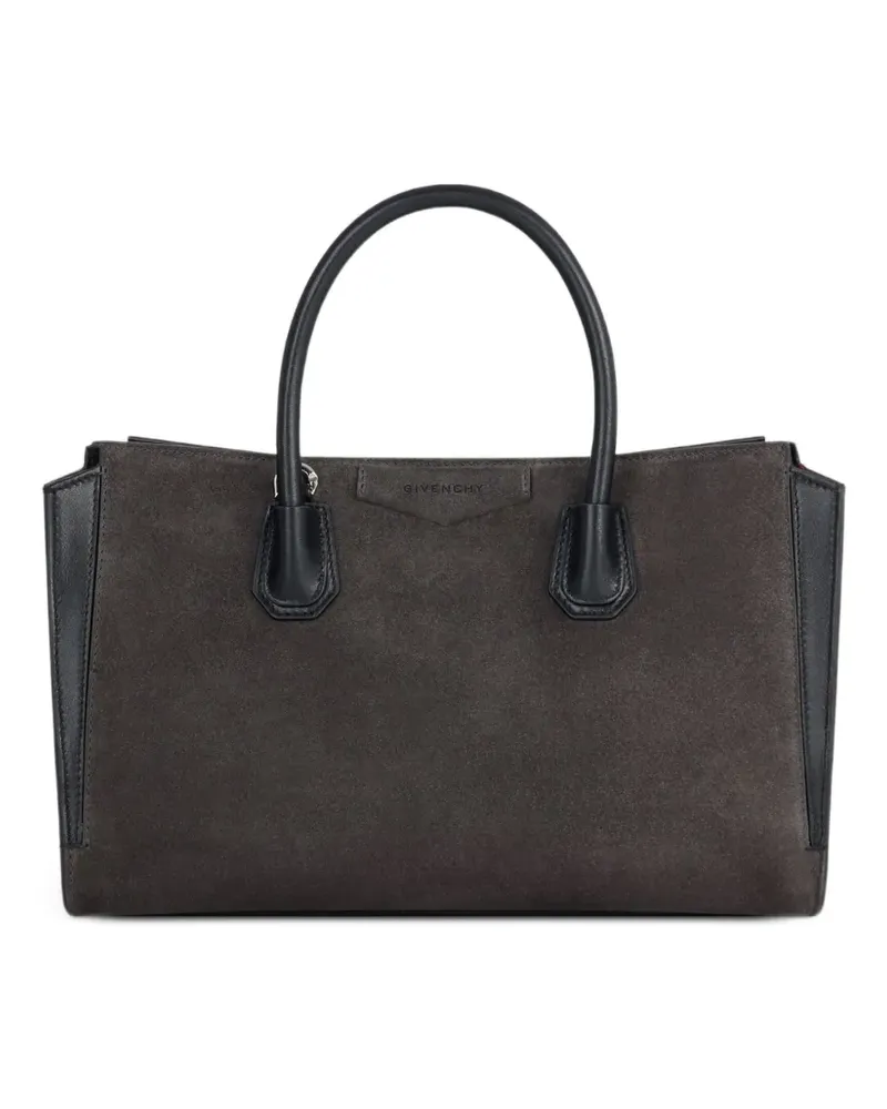 Givenchy Kleine Antigona Catchall Tasche aus Wildleder - Grau Grau