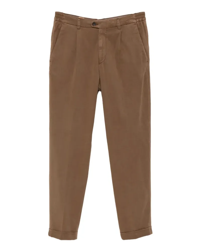 Alpha Industries pleated tapered-leg trousers - Braun Braun