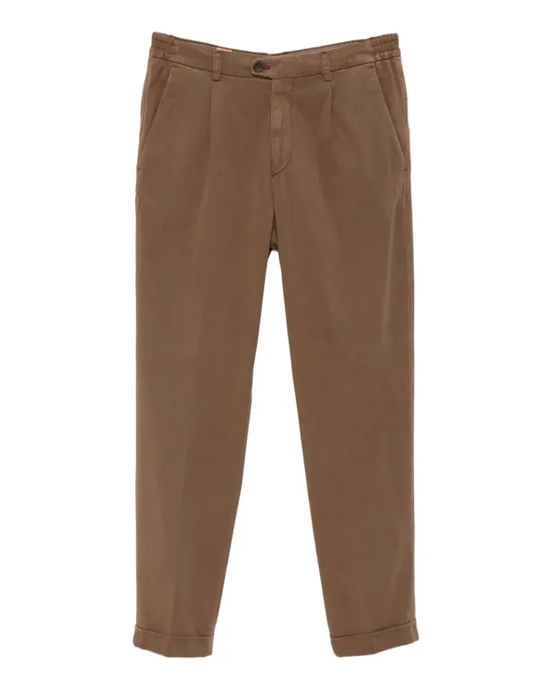 Alpha Industries pleated tapered-leg trousers - Braun Braun
