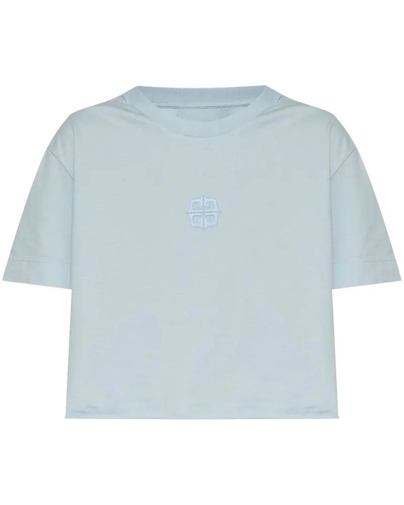 Givenchy 4G Liquid Cropped-T-Shirt - Blau Blau