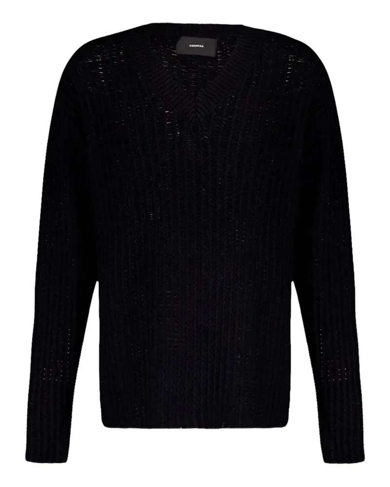 COMMAS Pullover mit V-Ausschnitt - Schwarz Schwarz