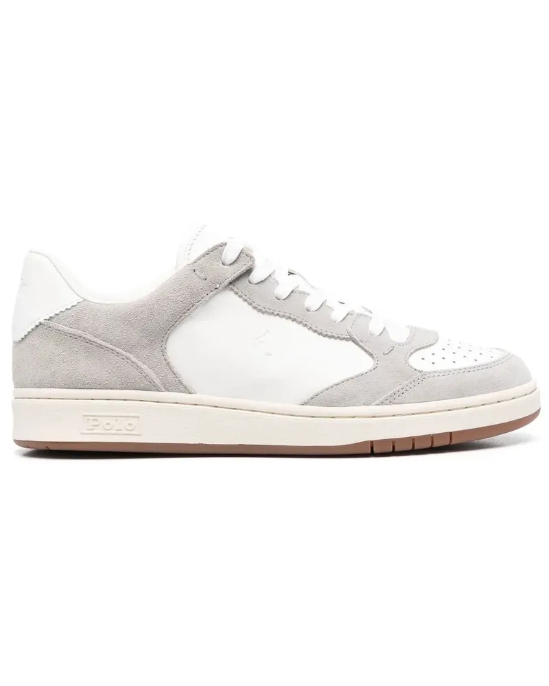 Ralph Lauren Court Sneakers mit Wildledereinsätzen - Weiß Weiß