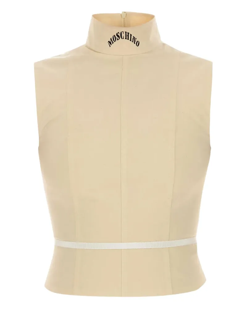 Moschino high-neck sleeveless top - Nude Nude
