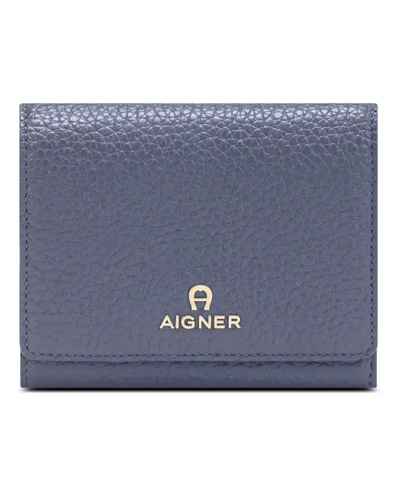 Aigner Portemonnaie aus gekörntem Leder - Blau Blau