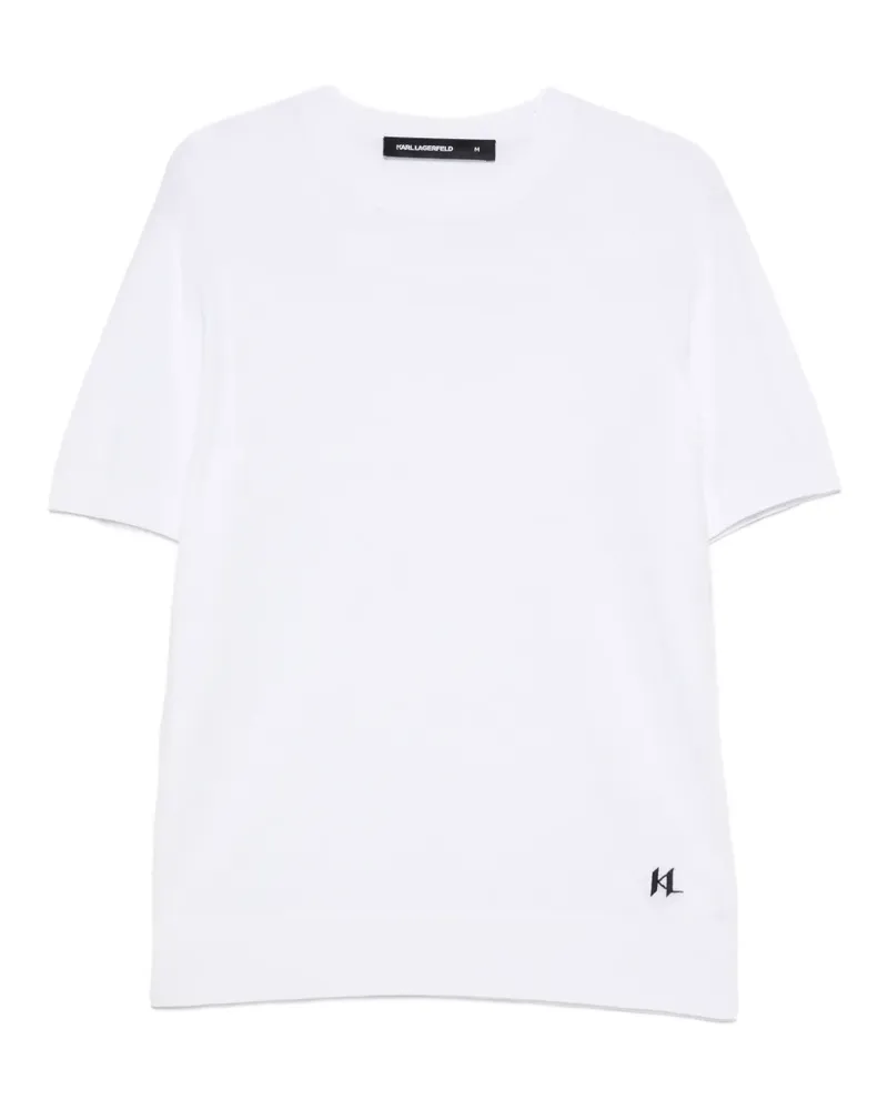 Karl Lagerfeld T-Shirt mit rundem Ausschnitt - Weiß Weiß