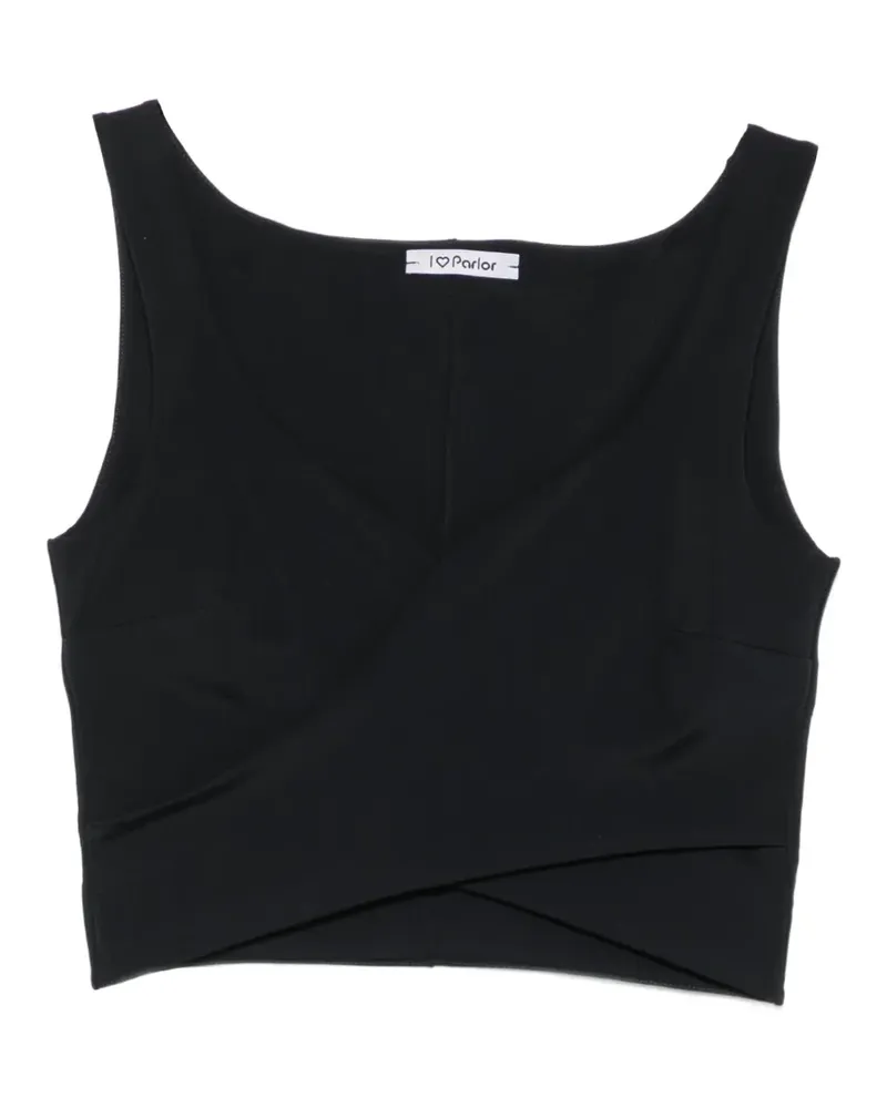 Parlor Tanktop im Crossover-Style - Schwarz Schwarz