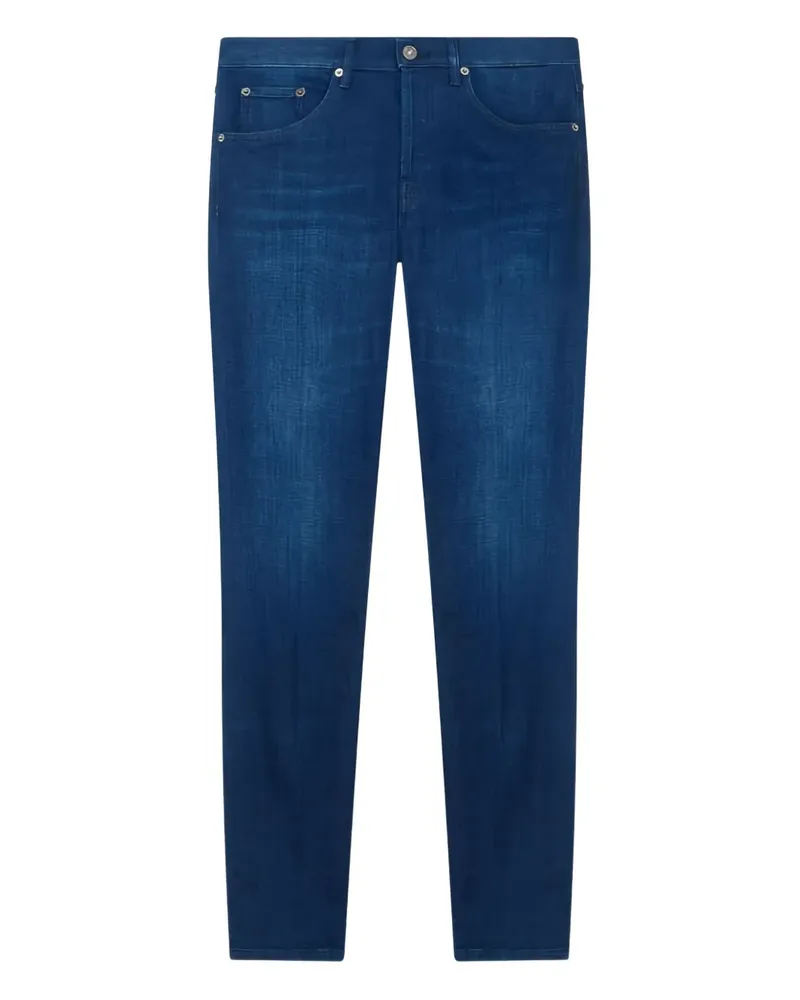 Dondup Hose mit Logo-Patch - Blau Blau