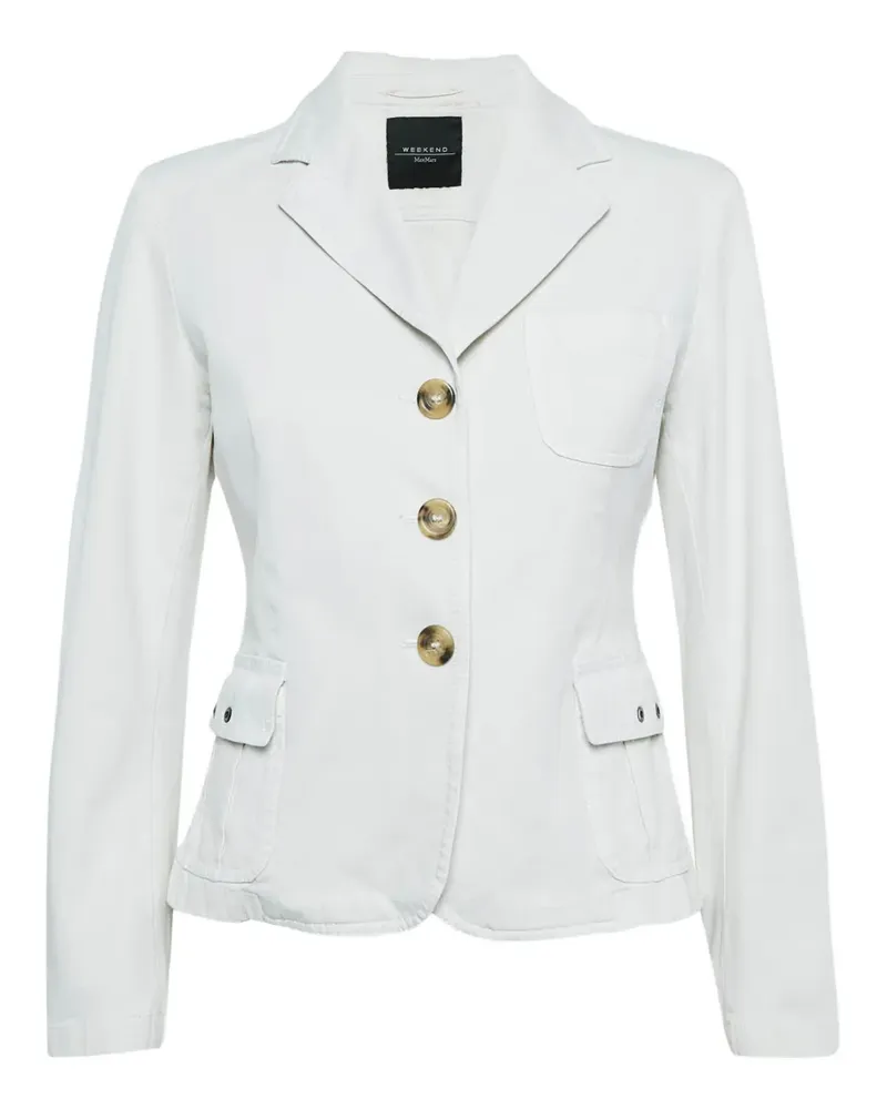 Max Mara Einreihiges Sakko - Weiß Weiß