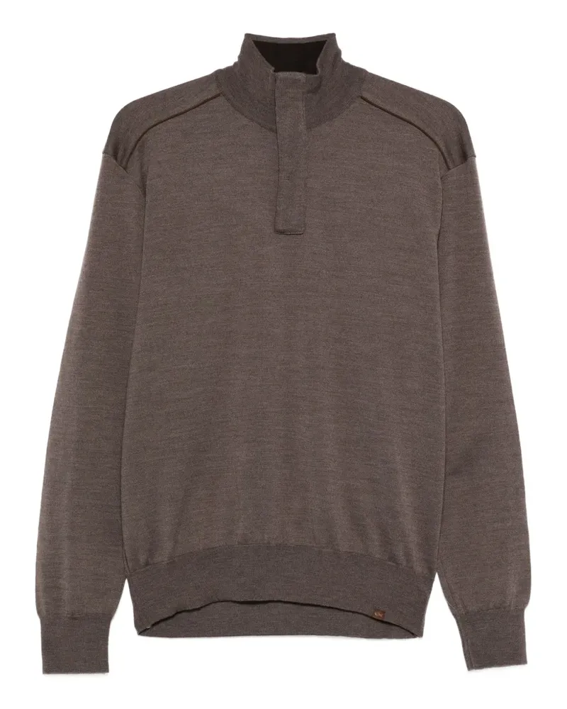 Paul & Shark Pullover mit Reißverschluss - Braun Braun