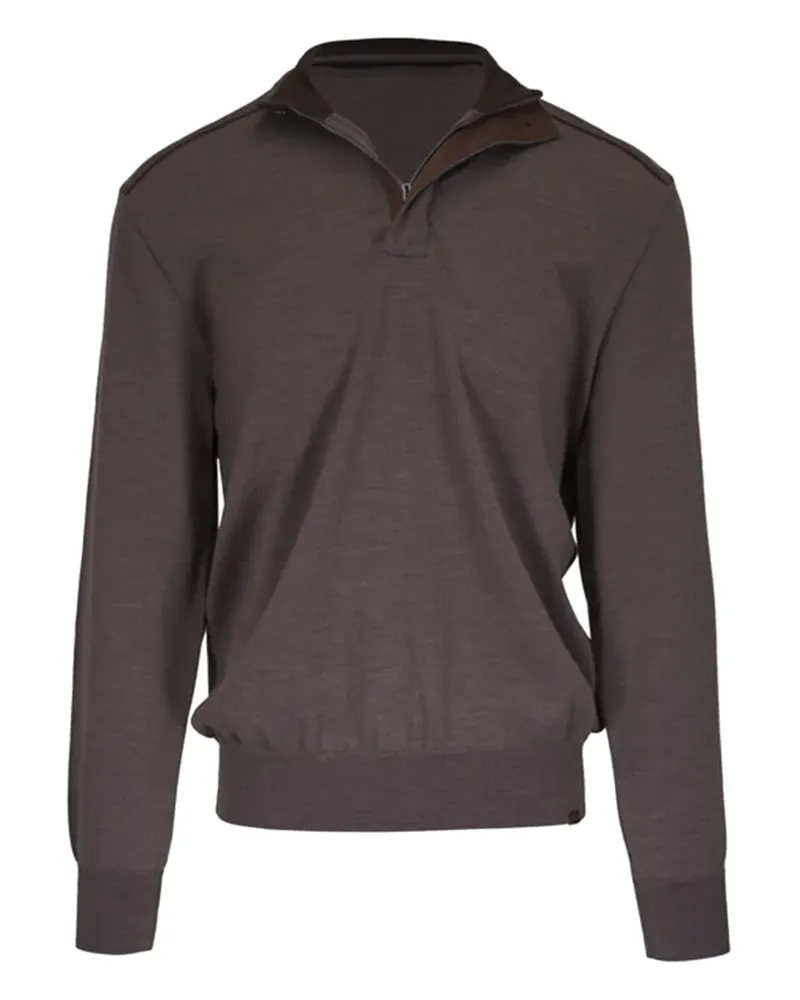 Paul & Shark Pullover mit Reißverschluss - Braun Braun
