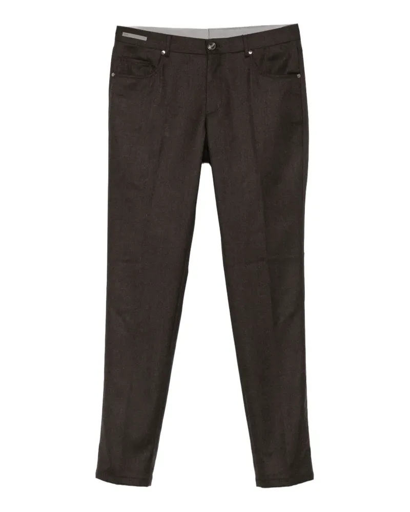 Corneliani Schmale Five-Pocket-Hose - Braun Braun