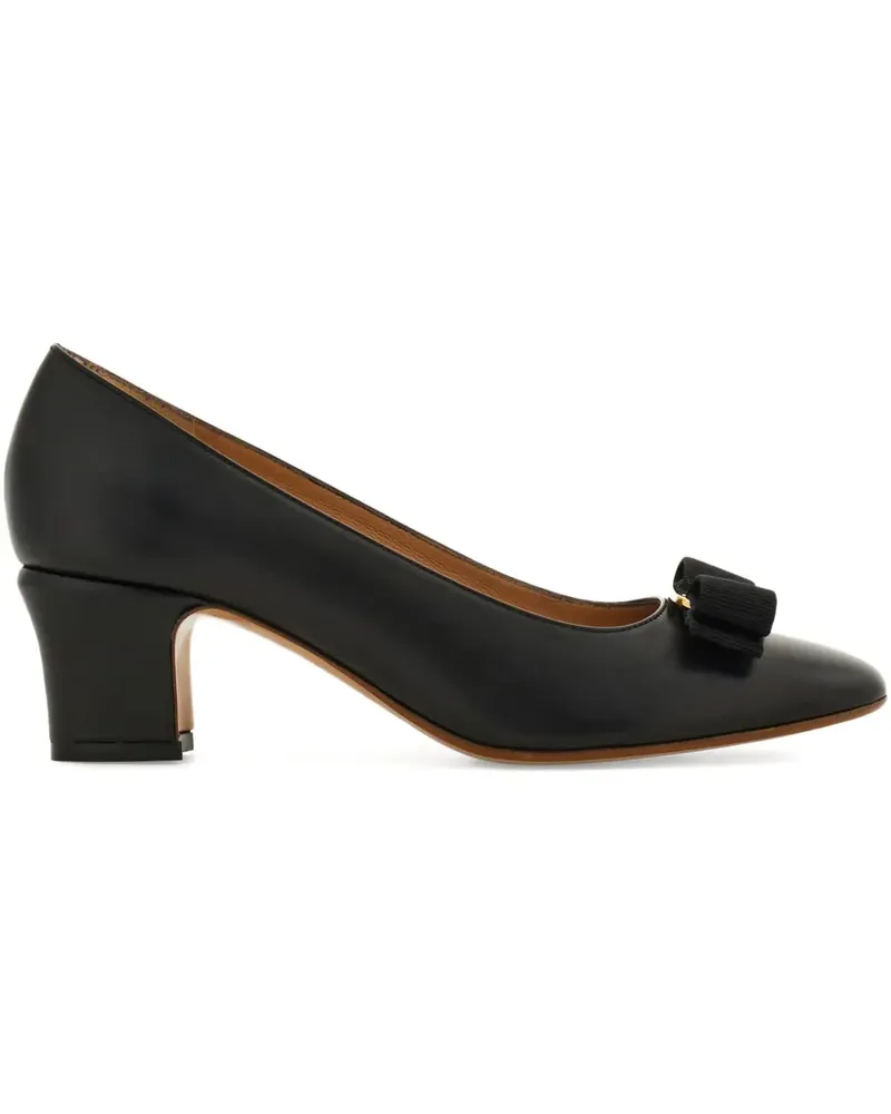 Ferragamo Vara Pumps mit Blockabsatz 50mm - Schwarz Schwarz