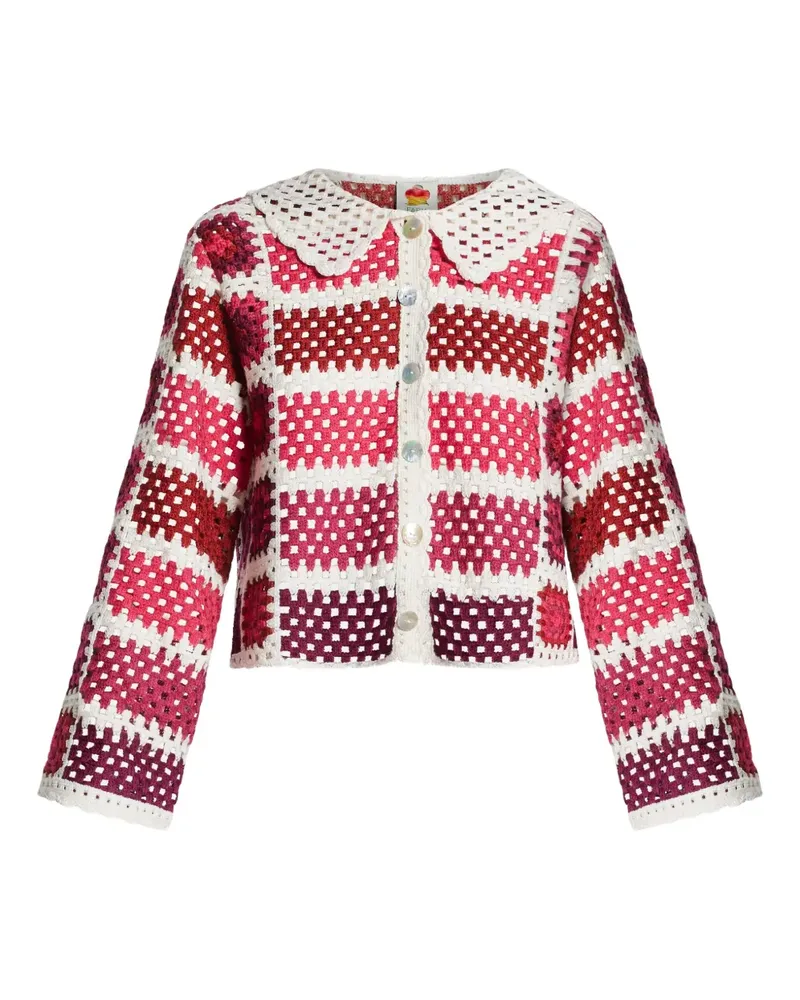 FARM Rio Gehäkelter Cardigan - Weiß Weiß
