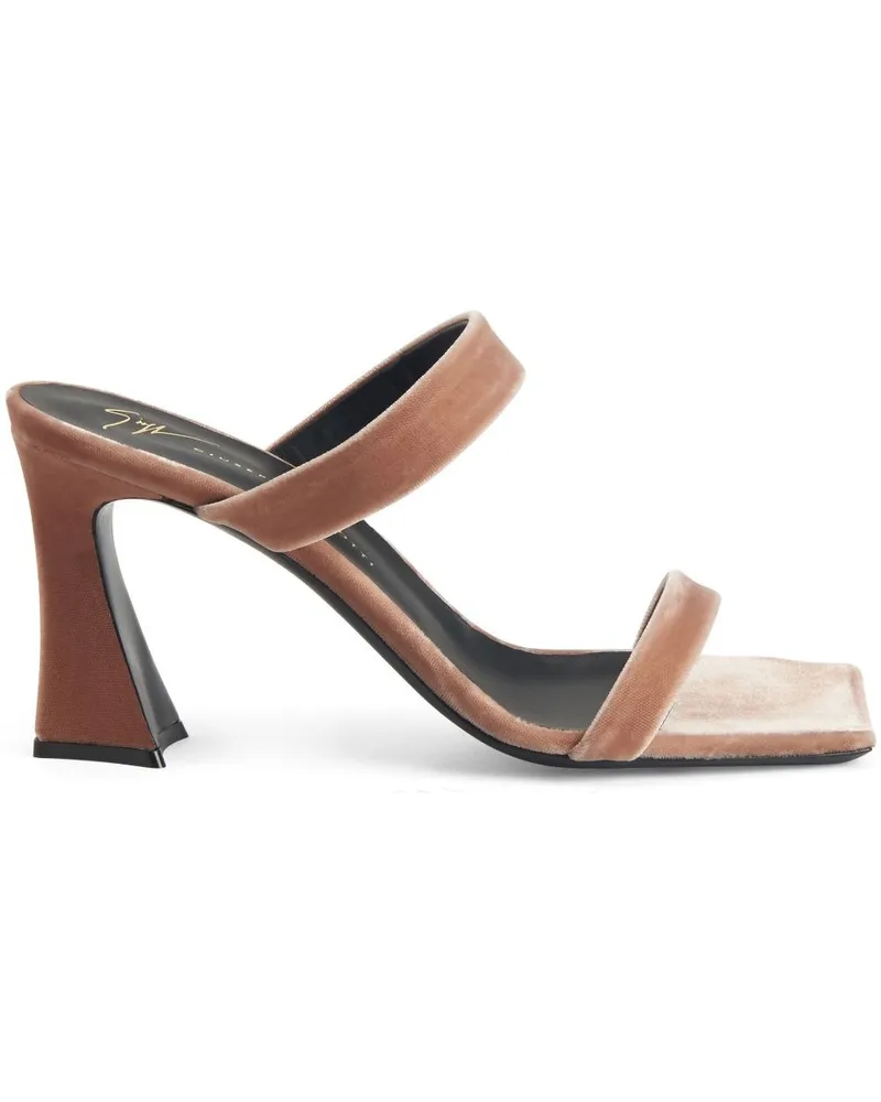 Giuseppe Zanotti Flaminia Sandalen aus Samt 85mm - Braun Braun