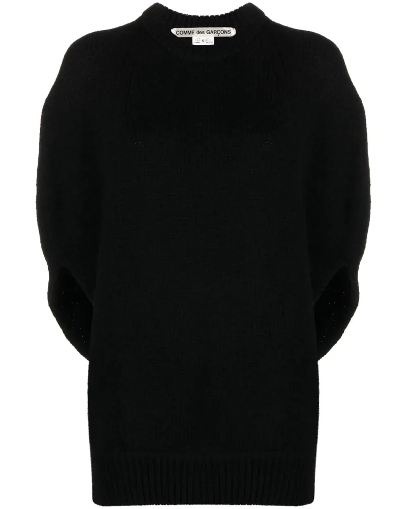 Comme des Garçons Kurzärmeliger Pullover - Schwarz Schwarz