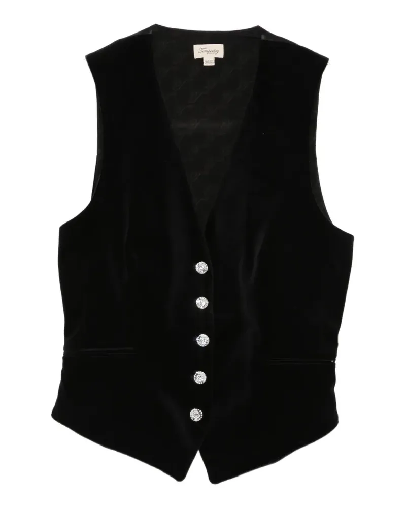 Temperley London Crystal Clove Weste - Schwarz Schwarz