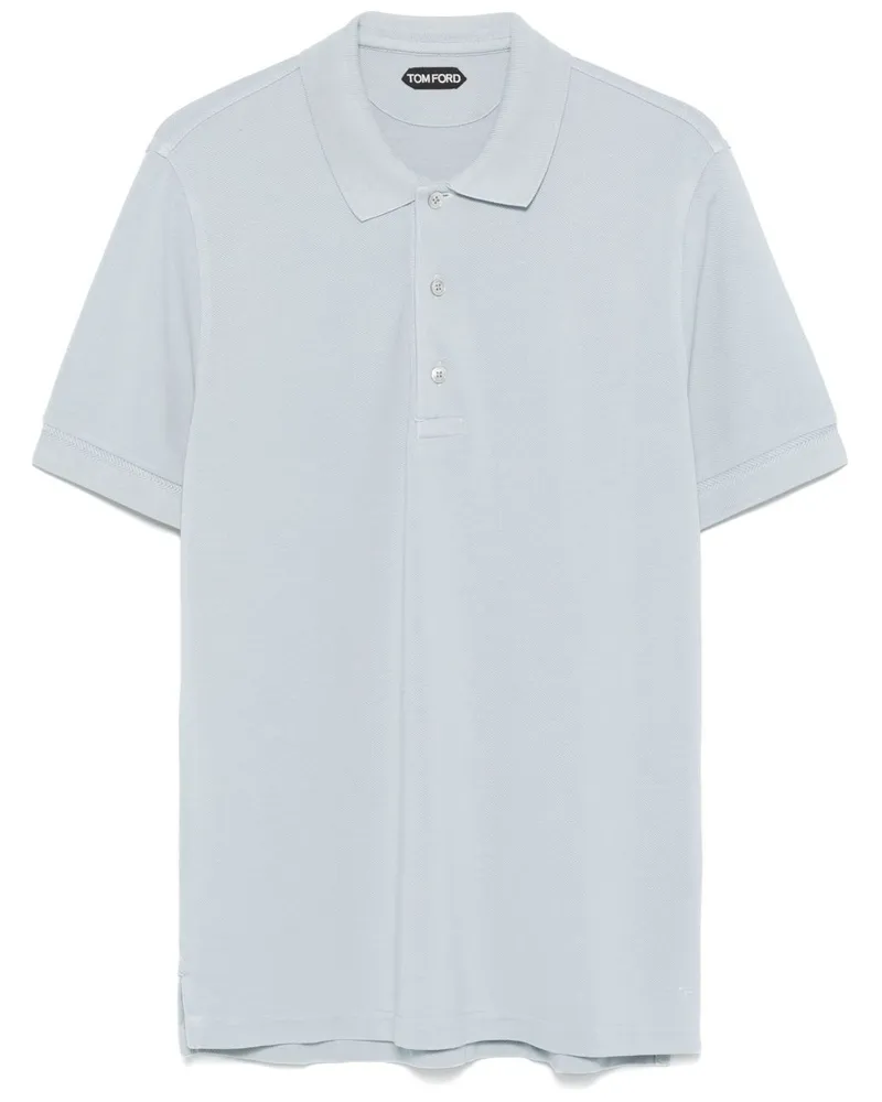 Tom Ford Poloshirt aus Piqué - Blau Blau