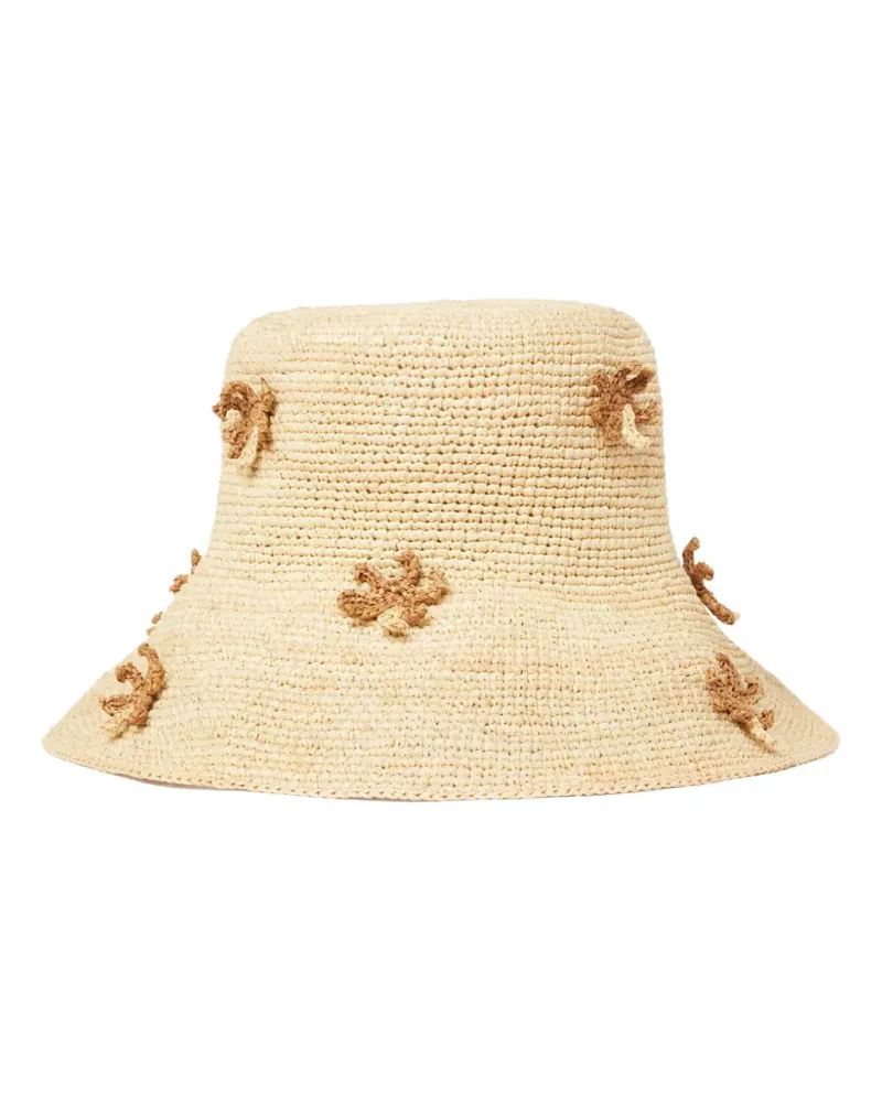 Alanui Fischerhut mit Blumenmotiv - Nude Nude